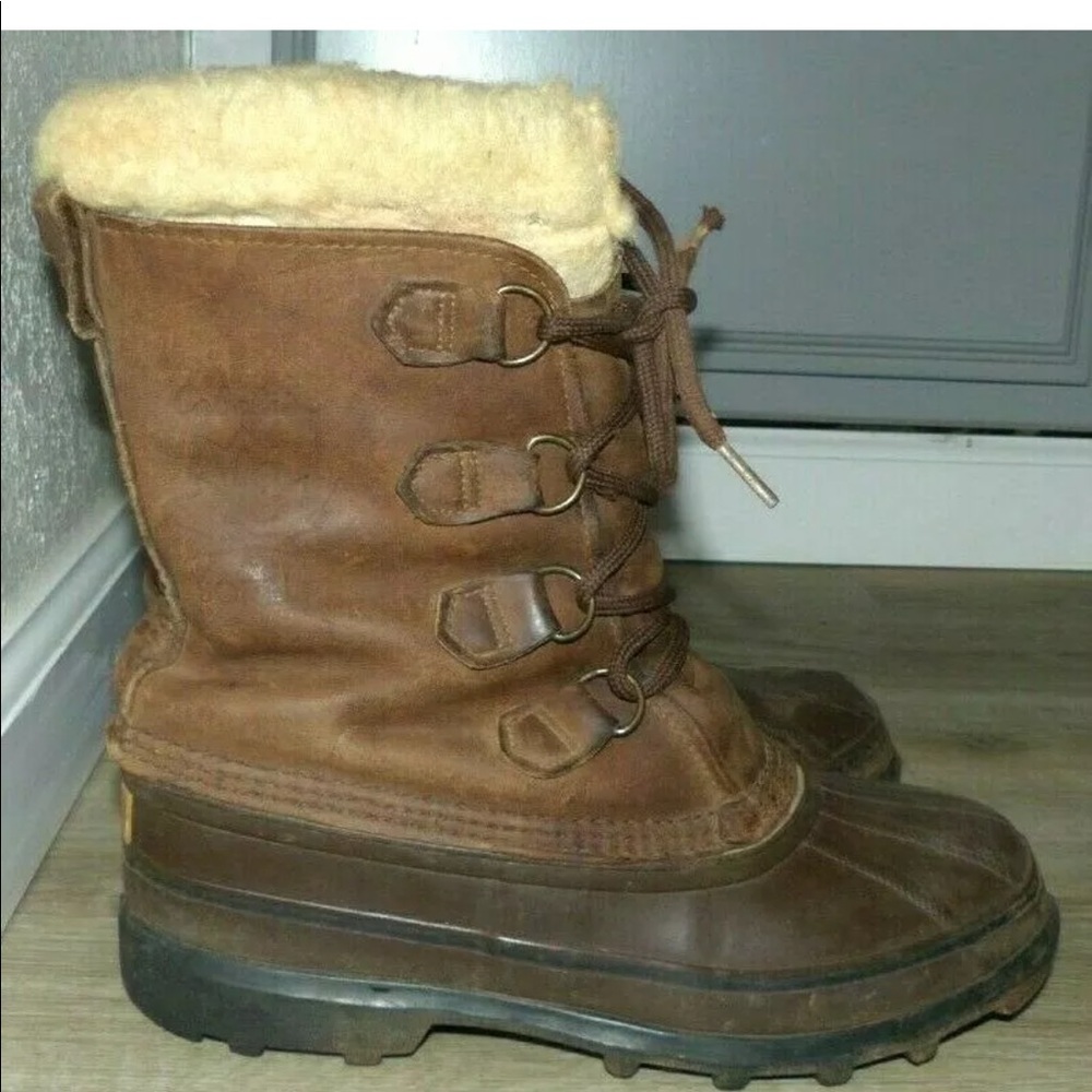 Men's 8 Cabela's Sorel Brown Leather Lined Boots